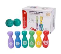 Kids Bowling Set, Colorful Bowling Pins, Educational Toy Set 18x13.7x10cm For Modern Art Professional Home Supplies Daily Repair Kit Modern House Accessory Unit Home Decor Interior Supply Case