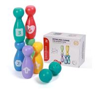 Kids Bowling Set Educational Fun Playset 儿童保龄球套装 儿童数字保龄球玩具套装 室内亲子互动益智运动 早教启