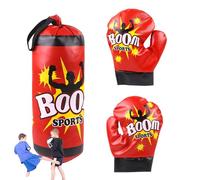 Kids Boxing Training Set - Children's Boxing Sandbag and Gloves | Durable Sandbag Boxing Training Equipment for Kids and Teens, Practice Punching, Kicking, and Home Gym Workouts