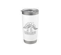 Kids Boys Girls My Favorite Dinosaur Stegosaurus Dino Lover Vaso térmico de acero inoxidable de doble pared