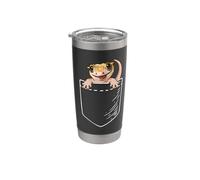 Kids Boys Girls Pet Lizard Pocket Pangea Crested Gecko Lover Vaso térmico de acero inoxidable de doble pared