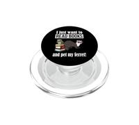 Kids Boys Girls Read Books & Pet My Ferret Lover PopSockets PopGrip para MagSafe