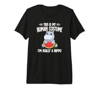 Kids Boys Girls This Is My Human Costume Really A Hippo Camiseta Premium
