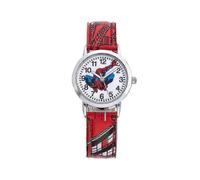 Kids Boys Spiderman Quartz Watch Children Cartoon Faux Leather Wristwatch Birthday Gift