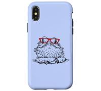 Kids Boys Tiny Dinosaur Nerdy Glasses Bearded Dragon Lover Carcasa para iPhone X/XS