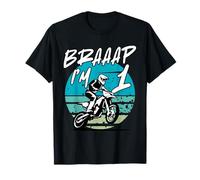 Kids Braaap Im 1 Dirt Bike 1st Birthday Bday Motocross Boys Camiseta
