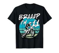 Kids Braaap Im 11 Dirt Bike 11th Birthday Bday Motocross Boy Camiseta