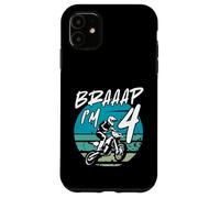 Kids Braaap Im 4 Dirt Bike 4th Birthday Bday Motocross Boys Carcasa para iPhone 11