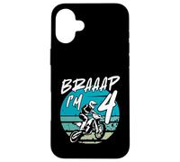 Kids Braaap Im 4 Dirt Bike 4th Birthday Bday Motocross Boys Carcasa para iPhone 16 Plus