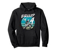Kids Braaap Im 4 Dirt Bike 4th Birthday Bday Motocross Boys Sudadera con Capucha