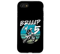 Kids Braaap Im 5 Dirt Bike 5th Birthday Bday Motocross Boys Carcasa para iPhone SE (2020) / 7/8