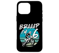 Kids Braaap Im 6 Dirt Bike 6th Birthday Bday Motocross Boys Carcasa para iPhone 16 Pro MAX