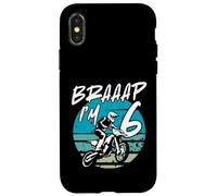 Kids Braaap Im 6 Dirt Bike 6th Birthday Bday Motocross Boys Carcasa para iPhone X/XS