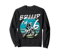 Kids Braaap Im 6 Dirt Bike 6th Birthday Bday Motocross Boys Sudadera