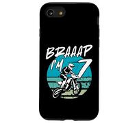 Kids Braaap Im 7 Dirt Bike 7th Birthday Bday Motocross Boys Carcasa para iPhone SE (2020) / 7/8