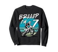 Kids Braaap Im 7 Dirt Bike 7th Birthday Bday Motocross Boys Sudadera