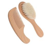 Kids Brush Comb, Grooming Comb Kit, Natural Bristles with Soft Texture, Styling Tool with Gentle Care, Gear, 5.90 Inches Daily Accessories for Detangling Home Travel Daycare Use