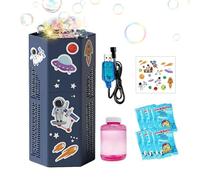 Kids Bubble Machine - 140ml Automatic Blower Toy | Stickers & Electronic Components Astronaut Sticker Fun Sprayer, For Outdoor Backyard Birthday Easter Boys Girls Shower Bath Time High Foam