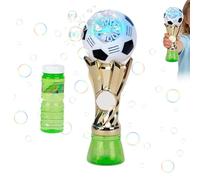 Kids Bubble Machine - Light Up Handheld Blower Toy for Outdoor Play | Sturdy Resin with Bright LED Effects, Easy Press Bubble Maker for Backyard Beach Party Preschool Birthday Fun