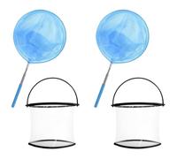 Kids Butterfly Net, Telescopic Crab Catcher Nets, Anti Slip Grip Outdoor Exploration Toys, Children, Teens, Girls, Boys, Fun Catching Nets for Backyard Adventures 14.57x7.87 Inches