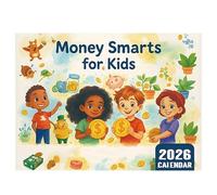 Kids Calendar, 2026 Money Planner, Interactive Cartoon Design, Educational Wall Organizer, Visual Learning Tool for School, Classroom, Bedroom, Living Room, 11.22x8.27x0.2 inches