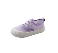 Kids Canvas Shoes Unisex Boys Girls School Trainers Children's Black/White Lace Up School PE Pumps Plimsolls Breathable Walking Running Gym Sports Trainers