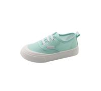 Kids Canvas Shoes Unisex Boys Girls School Trainers Children's Black/White Lace Up School PE Pumps Plimsolls Breathable Walking Running Gym Sports Trainers