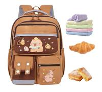 Kids Capybara mochila, bolso escolar de dibujos animados - Mochila infantil Cute Capybara Animal,Organizador de papelería de diseño de correas cómodas de gran capacidad para lápices, soberanos, C