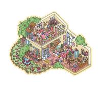 Kids Cartoon Sticker Scenes - Educational Cute Sticker Set, 3D Effect House Stickers | Cute Reusable Stickers Scene Set For, Fun Learning Activity To Enhance Fine Motor Skills & Creativity