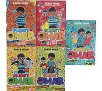 Kids Chilren Planet Omar 5 Book Set Collection World Book Day By Zanib Mian short stories hero flop Incredible rescue mission Unexpected super spy Ages 7+