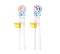 Kids Chopsticks - Learning Set 2 Pair Training Practice Utensils | Grip Helper Design Beginner Friendly Eating Training Chopsticks Reusable Dining Aid for Boys, Girls, Home, Restaurant Use