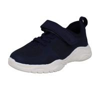 Kids Clarks Feather Ath Trainers Veganos Casual Unisex Navy Dusty Pink