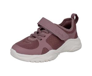 Kids Clarks Feather Ath Trainers Veganos Casual Unisex Navy Dusty Pink