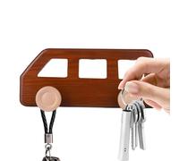 Kids Coat Rack - Wall Mount Wooden Car-Shaped Hanger, Heavy-Duty Hat Hook with Creative Design, Nursery Organization Storage for Children Room Backpack Clothes Towel Bathroom Door Entryway