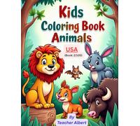Kids Coloring Book: Animals; (2/105); Animal Adventures: USA Coloring Fun: A Delightful Journey Through America's Wildlife for Kids Ages 3-6
