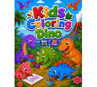 Kids Coloring Dino: Kids Coloring Book Dino For Age Group 3 to 5 years 20 pages