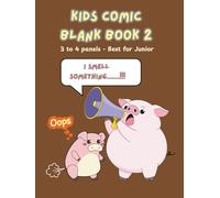 KIDS COMIC BLANK BOOK 2 ( Brown): Fun Blank Comic Book for Kids with 3 & 4 Panel Layouts | Ages 6-10 | 8.25" x 11" | 80 pages | Best for Junior or Beginner | Focus on Drawing and Storytelling