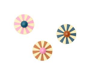 Kid's Concept Gancho Cirkus. 3 piezas Multicolor. Ø10 × 4.4 cm