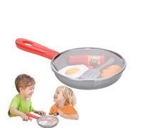 Kids Cooking Pan Set - Play Kitchen Utensils, Mini Cookware Toys, Pretend Food Prep Tools, Durable Child Safe Pans, Fun Creative Cooking Activity Set | Birthday Holiday Present for Girls Boys Age 3 Pl