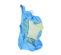 Fdit Kids Cordón de Malla Mochila Portátil de Malla Grande Bolsa de Playa para Piscina Juguetes Bolas Balón de Fútbol Deportes Acuáticos Beach Paño Natación (Azul)