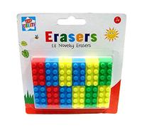 Kids Create - Gomas de borrar, 18 unidades, diseño de bloques de construcción