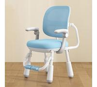Kids' Desk Chairs for Boys with Arm Desk Chair Comfy Ergonomic with Foot Rest Gaming Chairs for Kids Adjustable Height, for Home, School, Office,Blue,B