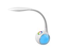 Kids Desk Lamp with 256 RGB Ambient Nightlight, LED Bedside Lamp Dimmable, Easy on the Eyes, 5W, White [Energy Class A++]
