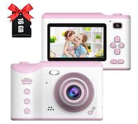 Kids Digital Camera, 2.8 Inch Ips Hd Touch Screen, Kids Camera with 18mp Pixel Dual Lens, And Portable 720p Video Recording (pink)(free Shipping)