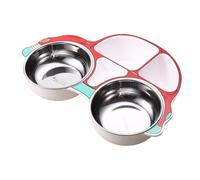 Kids Divided Plates - Rustproof Sectioned Car Shaped Stainless Steel | Kids Divided Lunch Food Plate for Kids, Preschoolers, Kindergarten Students, Boys Daughter