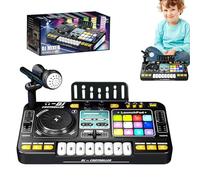 Kids DJ Piano - Teclado De Mezclador De Juguetes, Consola Musical | Mesa De Audio Eléctrica Light-Up Viaje-Friendly, Juguete Musical De Carga USB Con Micrófono Y Efectos De Sonido Para Aprendizaje