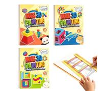 Kids Drawing Book, Funny Optical Illusion Activity Set With 3 Books | Funny Illusion Activities Encourage Creativity And Drawing Skills 3 Paper Books Provide 96 Pages Total For Kids Art Practice