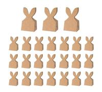 Kids Easter Bags - 24 Pieces Paper Bunny Ears, Reusable Candy Wrap Sacks with Festive Print Design for Birthday Celebration, Holiday Event, Treat Exchange and Dessert Toy Distribution
