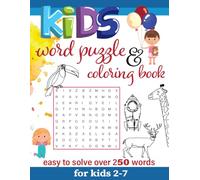 Kids Easy-Word Puzzle and Coloring book 2025 - 2026
