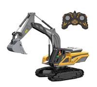 Kids Electric Trucks - Remote Control Dump Truck | 21x12.5x10cm Compact Size With Rechargeable Battery, ABS Alloy Material With 6-Channel And 8-Channel Functions, Educational Excavator Playset